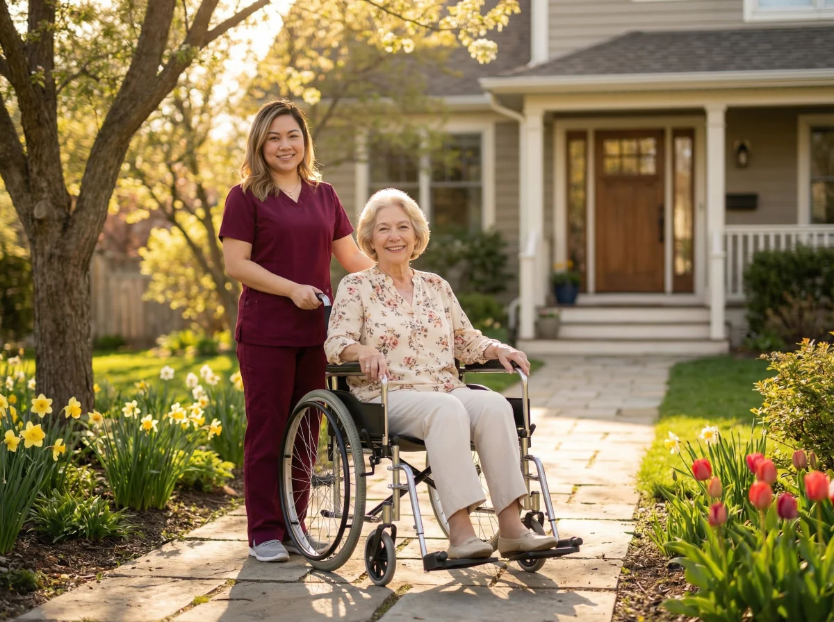 Caregiver with patient